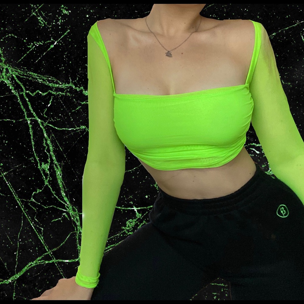 Pretty little thing neon crop top